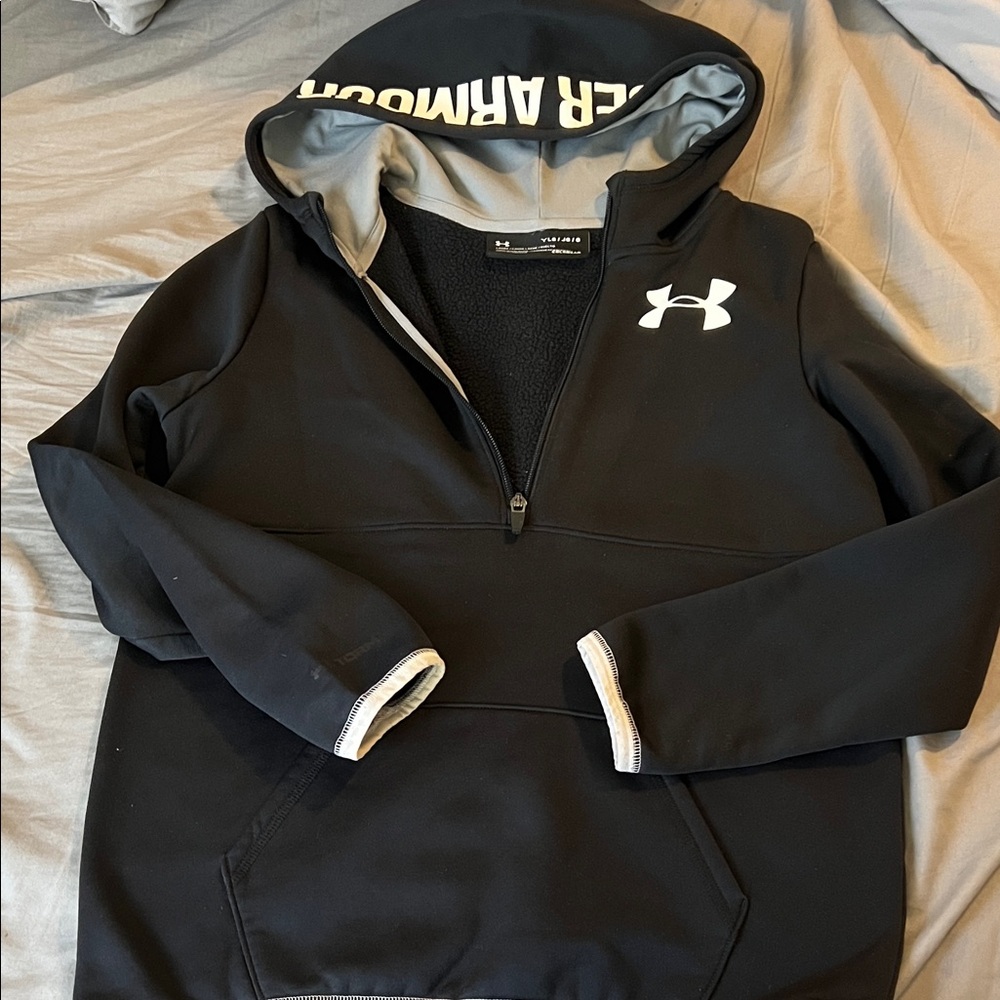 Under Armour Black and Gray Pullover Hoodie
